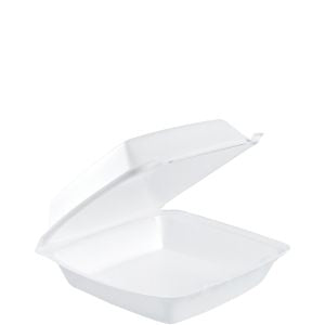 8" Foam Hinged Lid Containers (1CMPT)