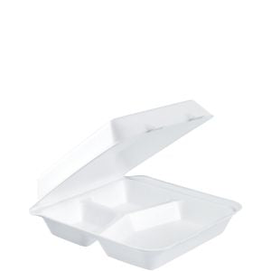 Foam Hinged Lid Containers (3CMPT) "DART"