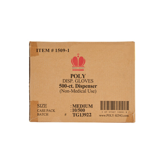 Poly Glove 1509-1 Medium 500ps/10box