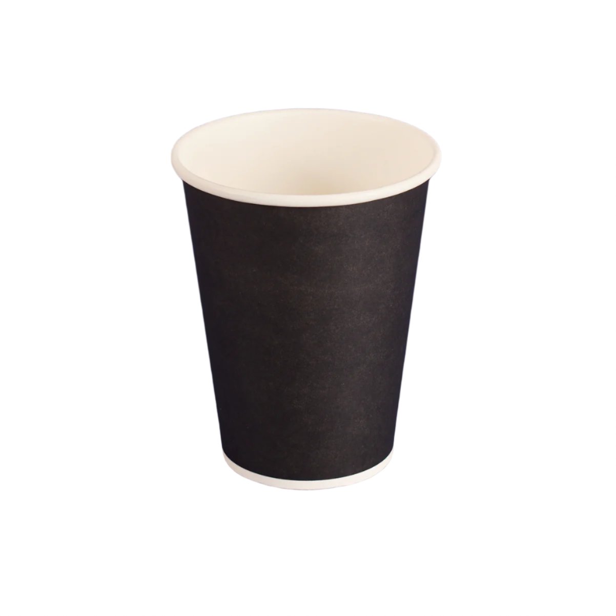 12OZ Paper Hot Cups - Black (90MM) - 1,000 CT