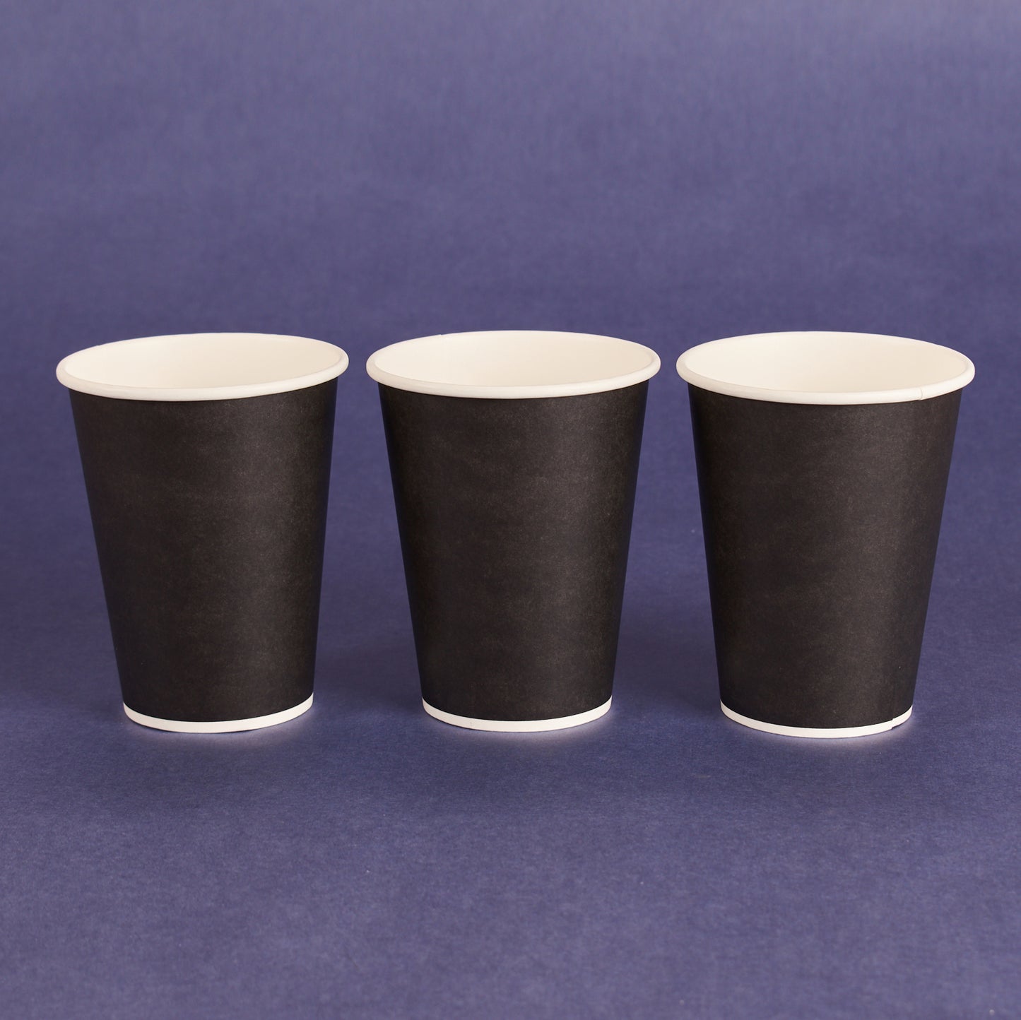 12OZ Paper Hot Cups - Black (90MM) - 1,000 CT