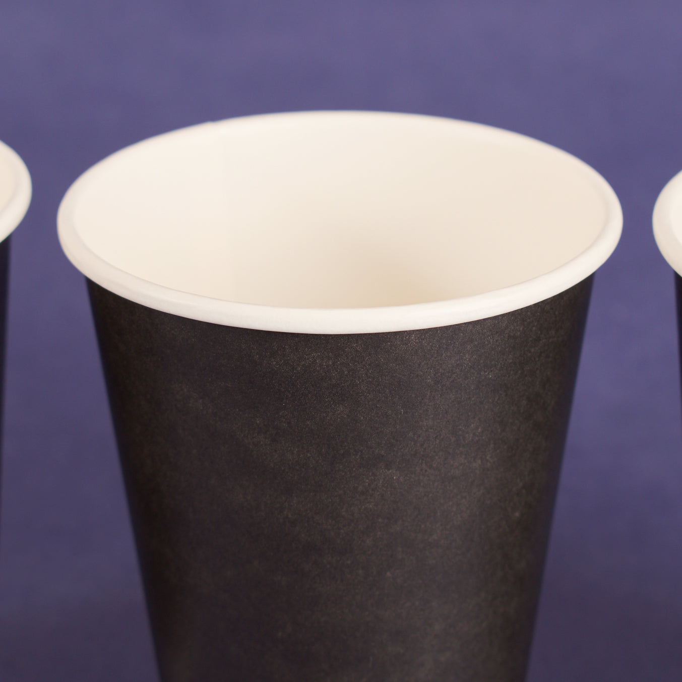 12OZ Paper Hot Cups - Black (90MM) - 1,000 CT