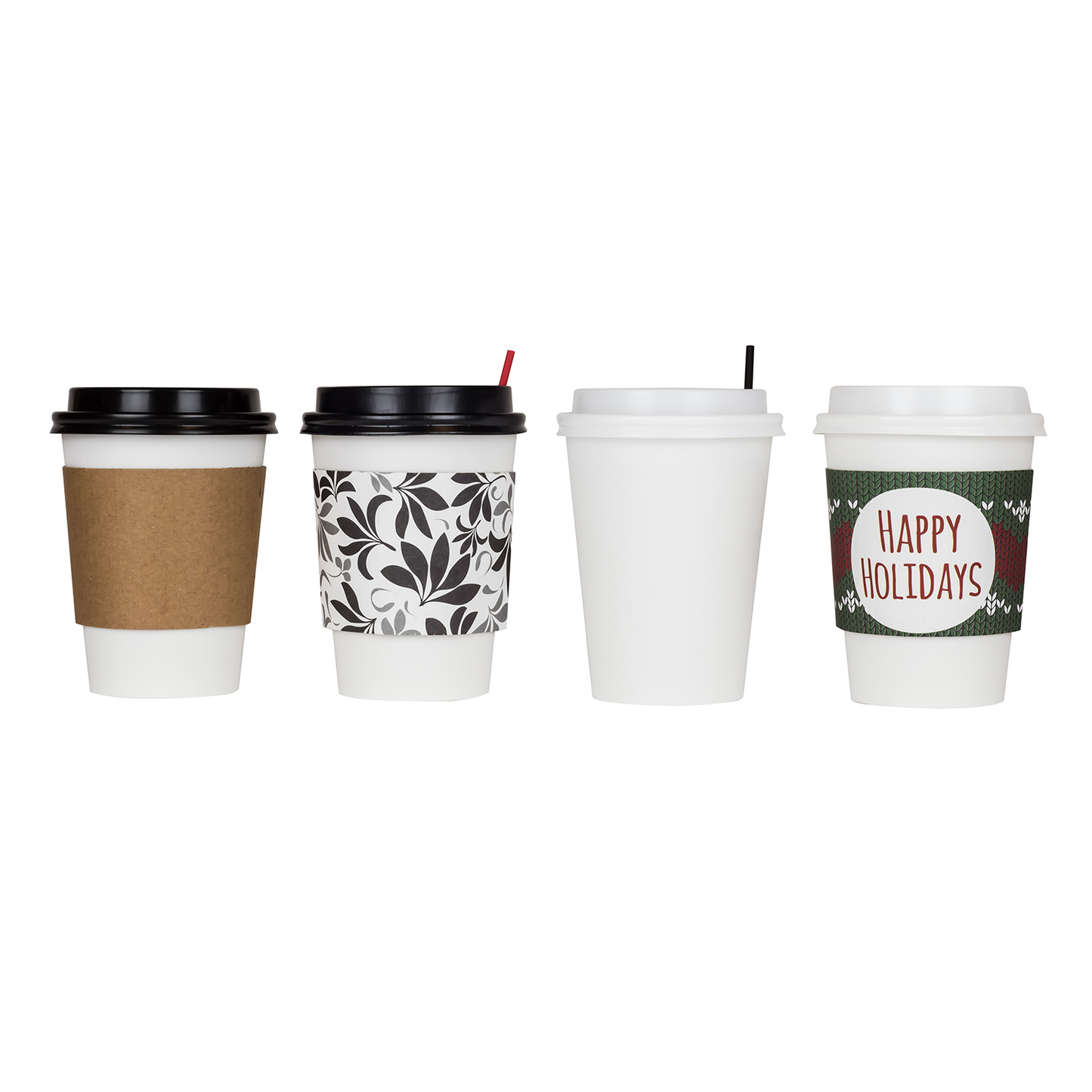 12OZ PAPER HOT CUPS - WHITE (90MM) - 1,000 CT