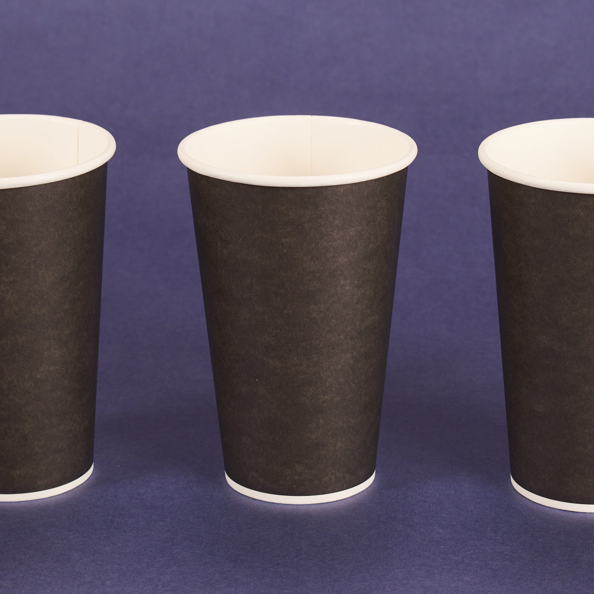 16OZ PAPER HOT CUPS - Black (90MM) - 1,000 CT