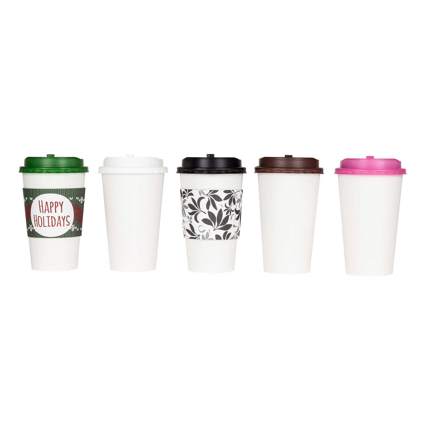 16OZ PAPER HOT CUPS - WHITE (90MM) - 1,000 CT