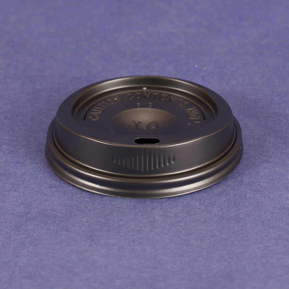 8OZ HOT CUPS BLACK LIDS (1,000/CS)