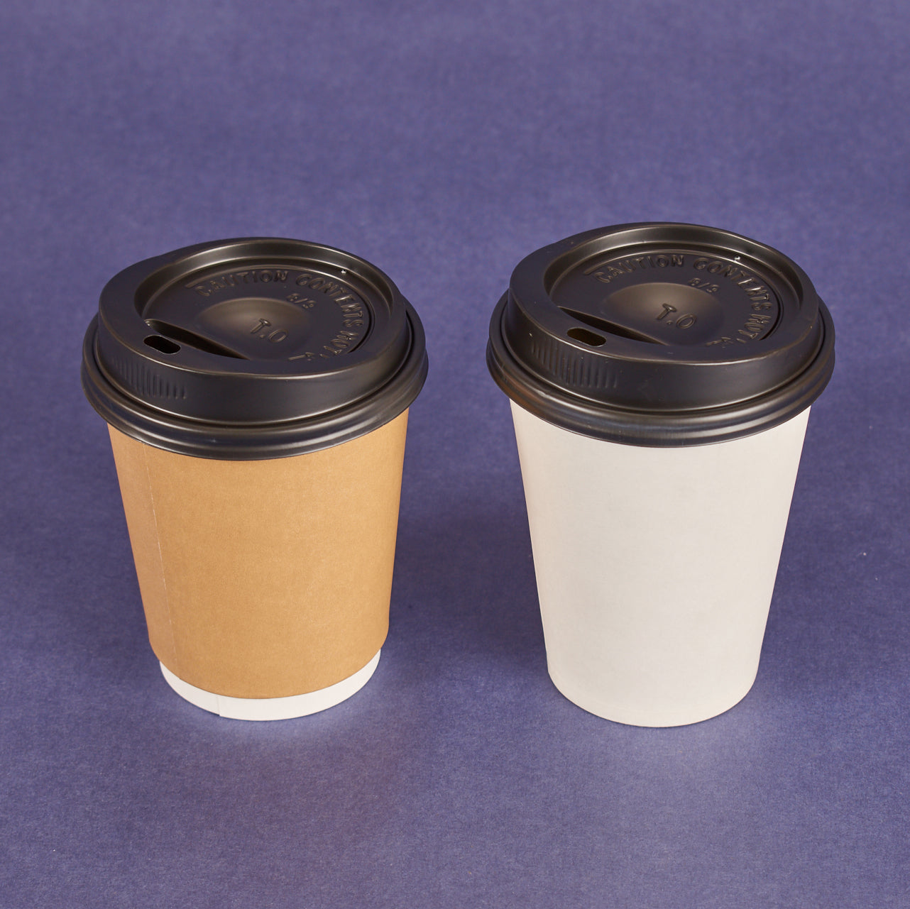 8OZ HOT CUPS BLACK LIDS (1,000/CS)