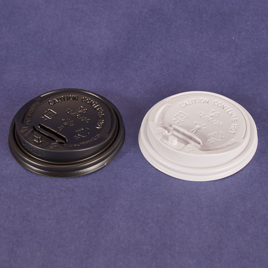ENCLOSURE LIDS FOR 12OZ ~ 16OZ HOT CUPS BLACK (1,000/CS)