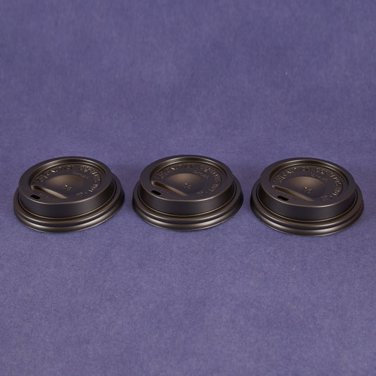 SIPPER DOME LIDS FOR 10OZ ~ 24OZ HOT CUPS BLACK (1,000/CS)