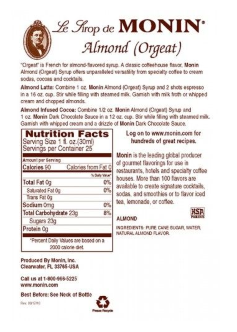 Monin Almond Syrup