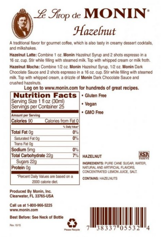Monin Hazelunt Syrup
