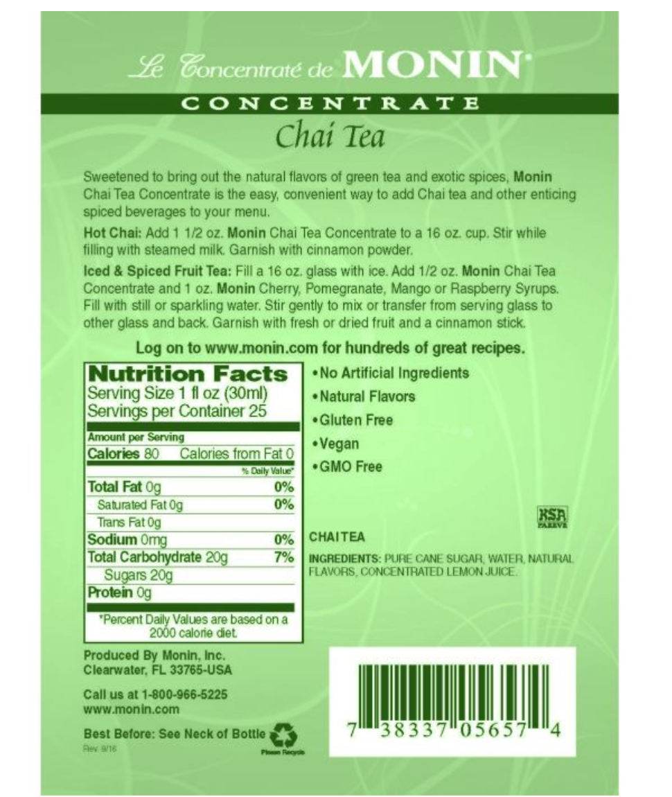 Monin ConcentrateChai