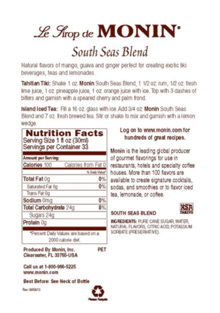 Monin South Seas Blend 1.0L