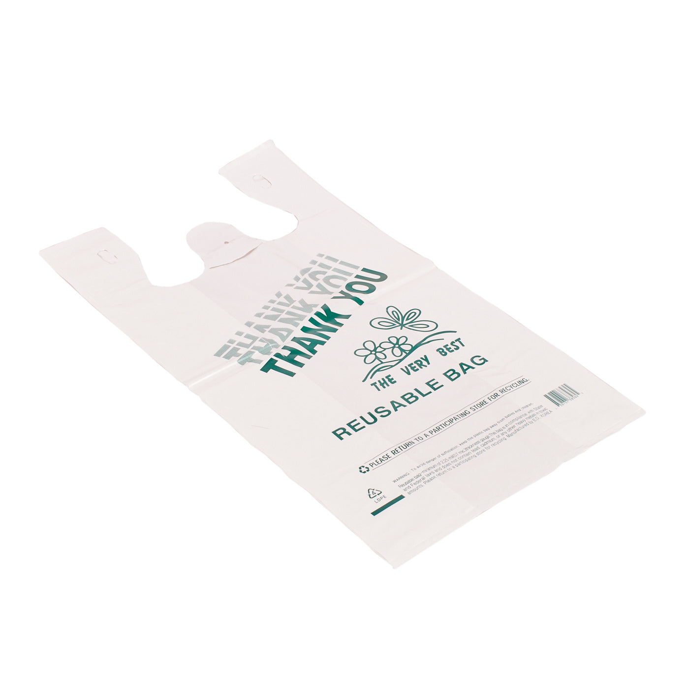 Reusable Bag White (12x7x22) 57 Mic