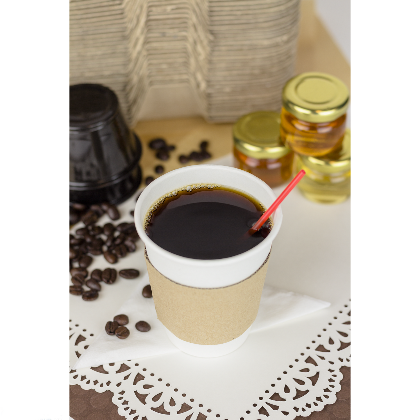 8OZ PAPER HOT CUPS - WHITE - 1,000 CT
