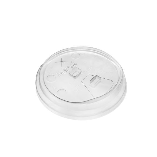 PET Flat Lid for 12~22oz Double Poly Paper Cold Cup 90mm (1,000/cs)