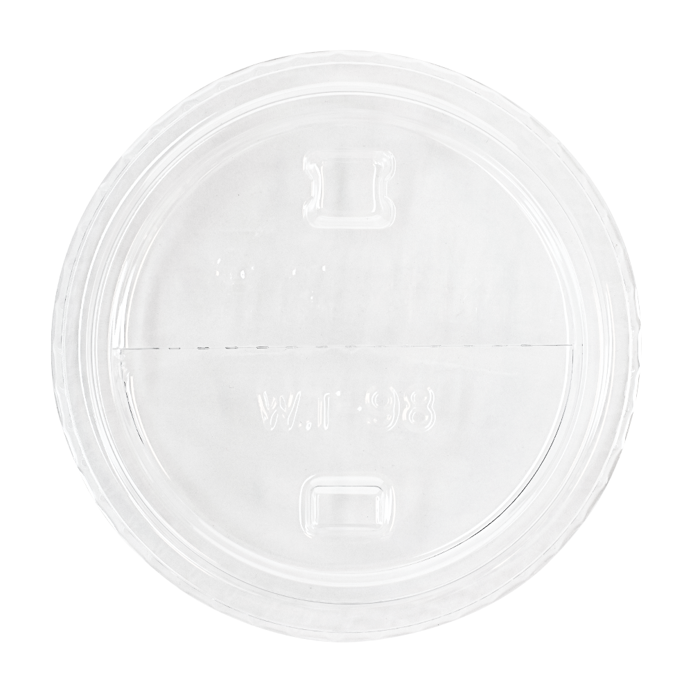 KARAT 98MM PET DOME LIDS - HALF MOON FLIP LIDS - 1,000 CT