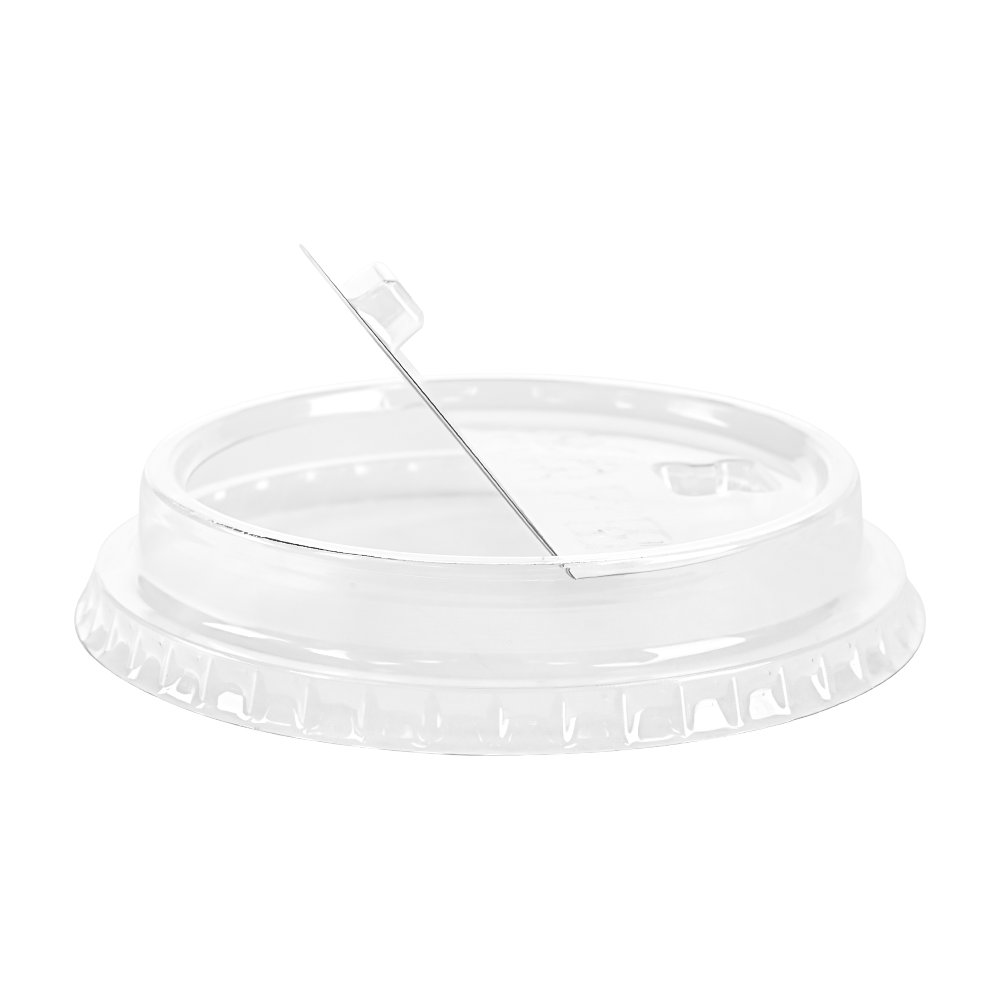 KARAT 98MM PET DOME LIDS - HALF MOON FLIP LIDS - 1,000 CT