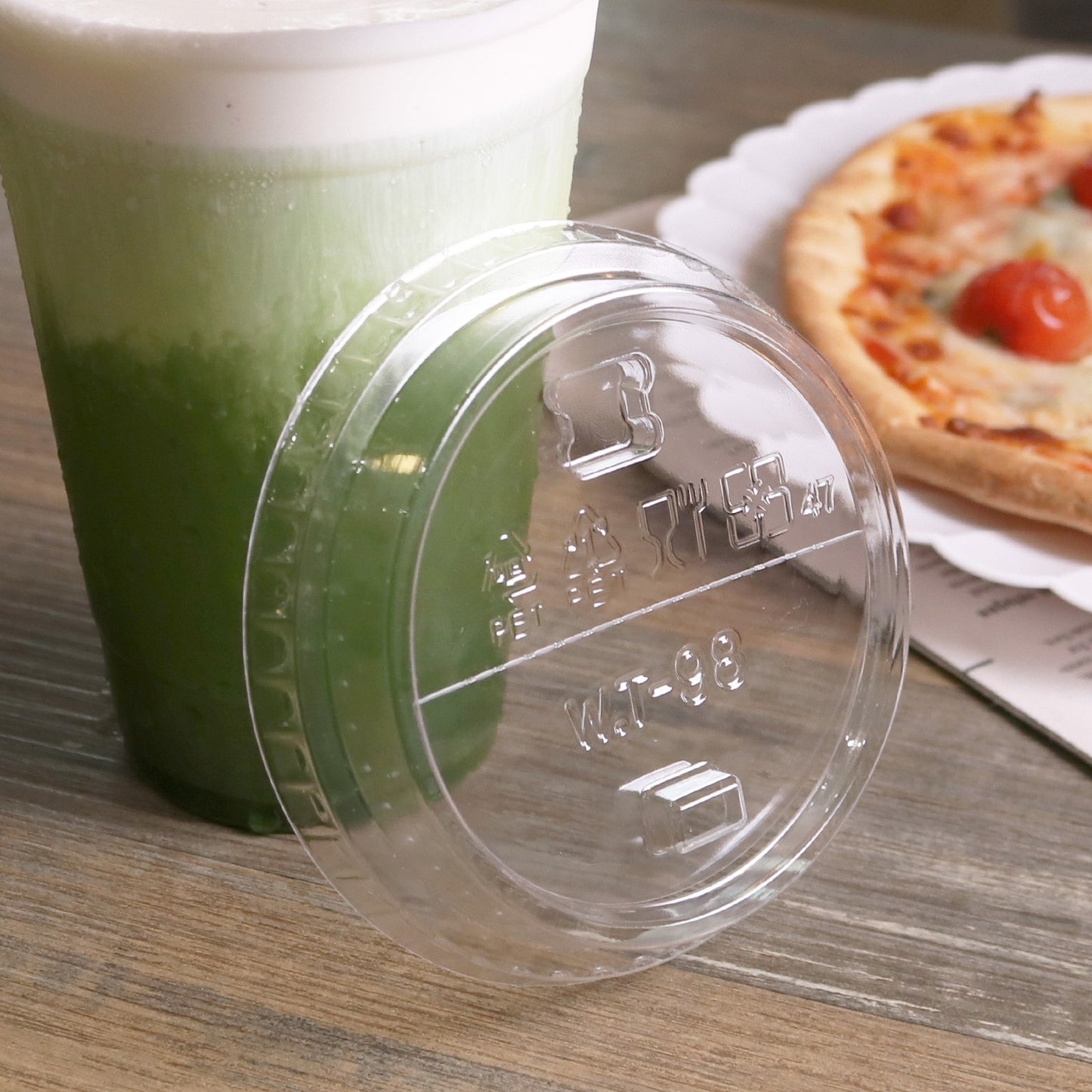 KARAT 98MM PET DOME LIDS - HALF MOON FLIP LIDS - 1,000 CT