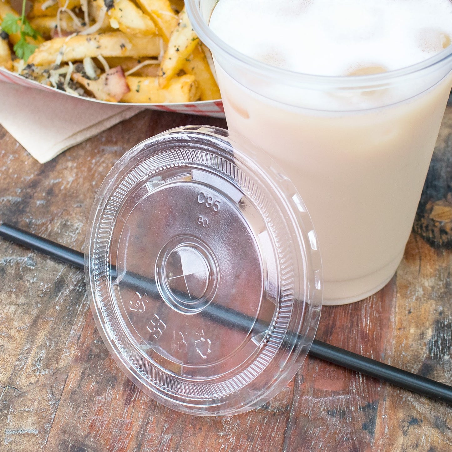 Flat Lid for 290~700cc Translucent PP (95mm)