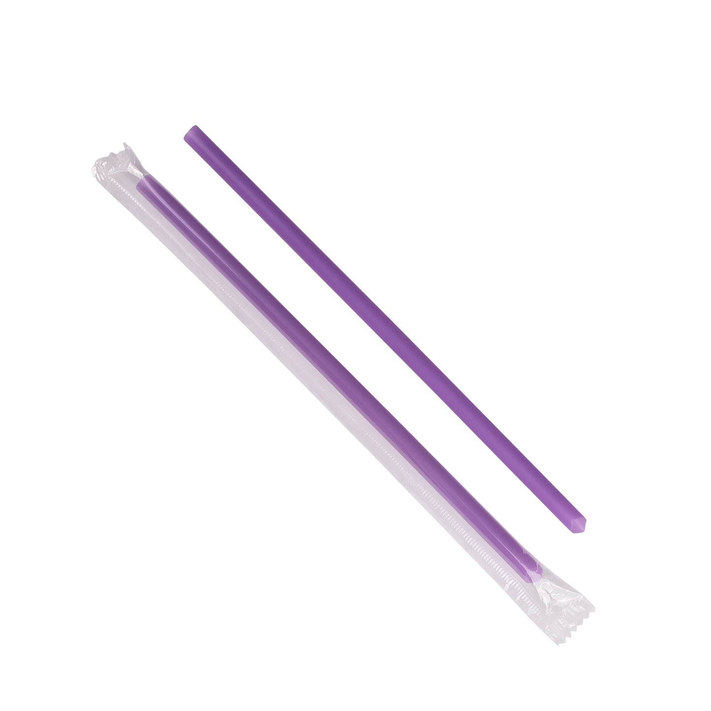 KARAT 7.75'' GIANT STRAWS (8MM) POLY WRAPPED - PURPLE - 5,000 CT, C9072