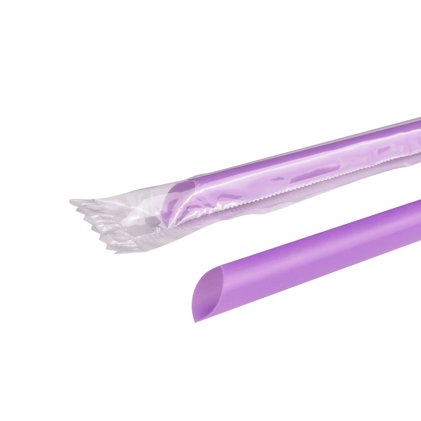 KARAT 7.75'' GIANT STRAWS (8MM) POLY WRAPPED - PURPLE - 5,000 CT, C9072