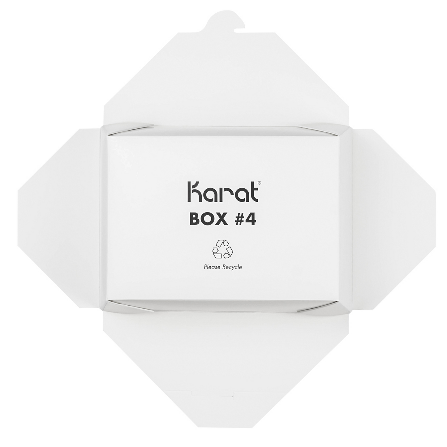 #4 White Fold-To-Go Box 110oz 160ct