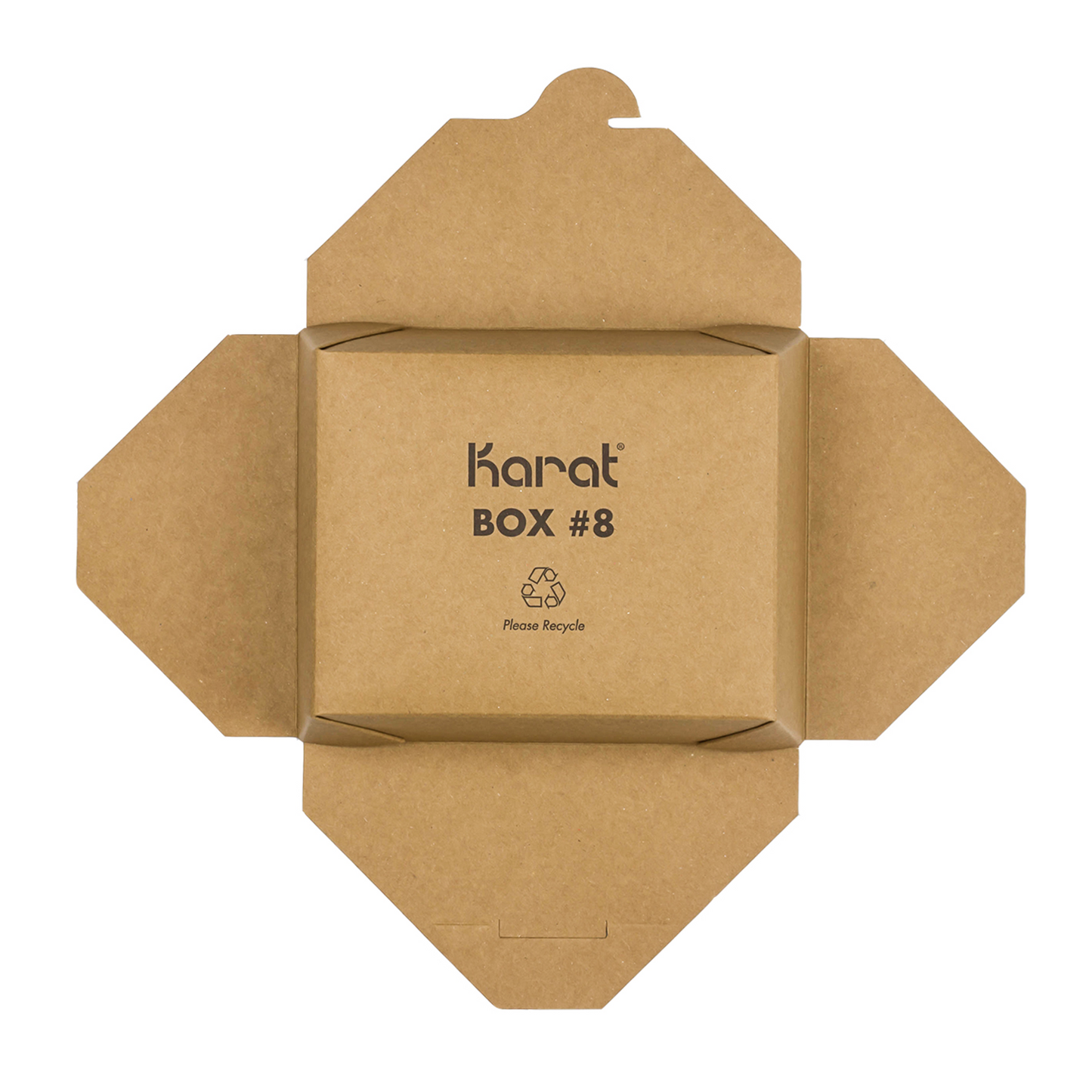 #8 Kraft Fold-To-Go Box 48oz 300ct