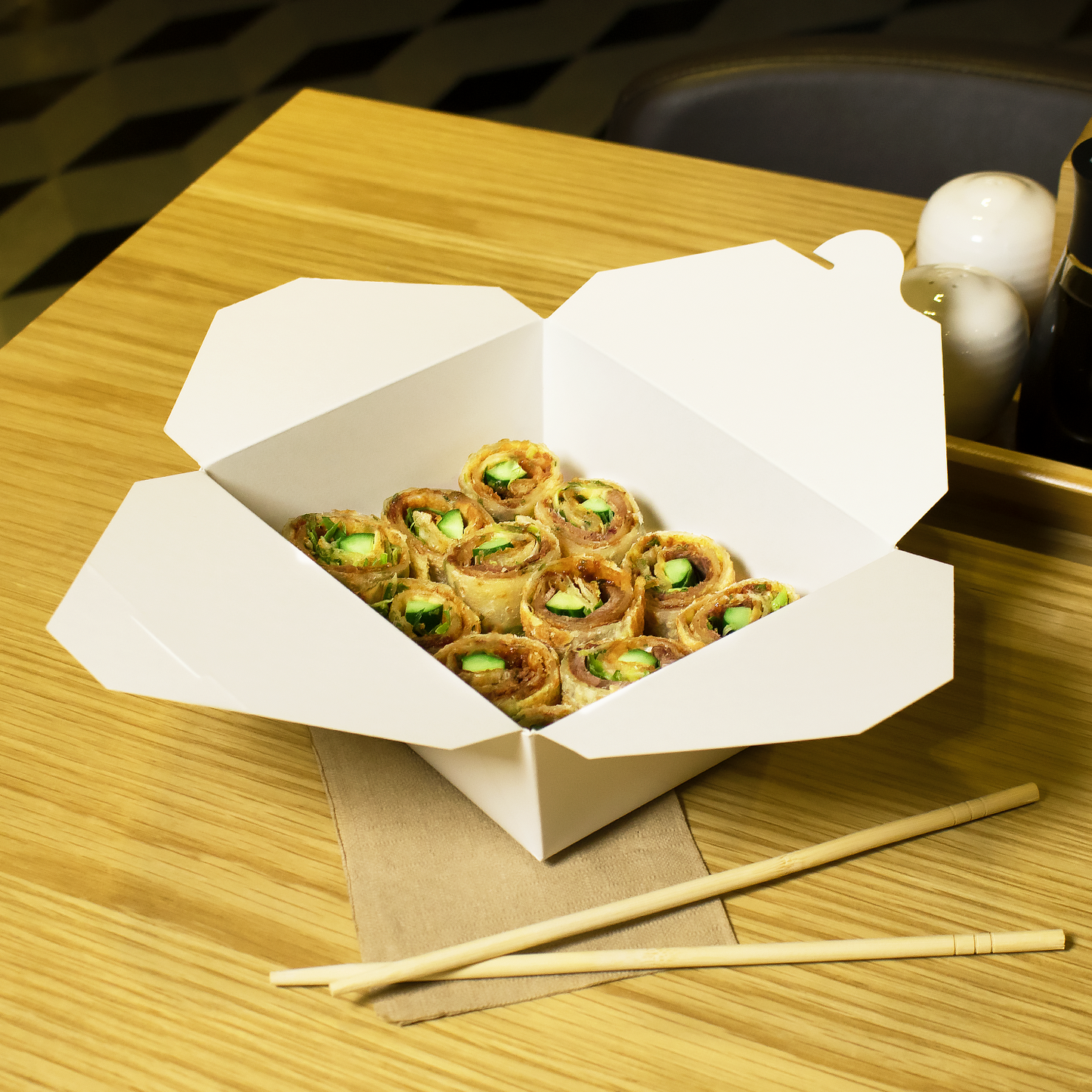 #8 White Fold-To-Go Box 48oz 300ct