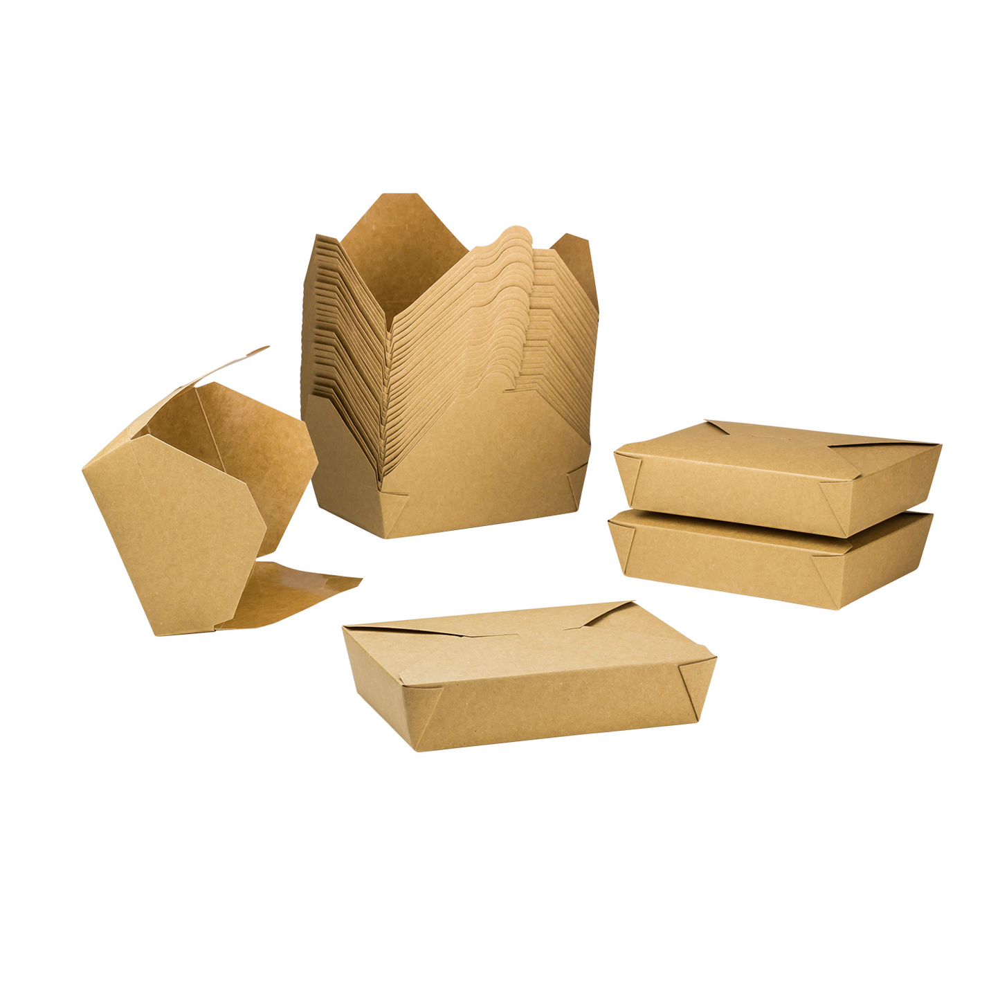 #2 Kraft Fold-To-Go Box 54oz 200ct