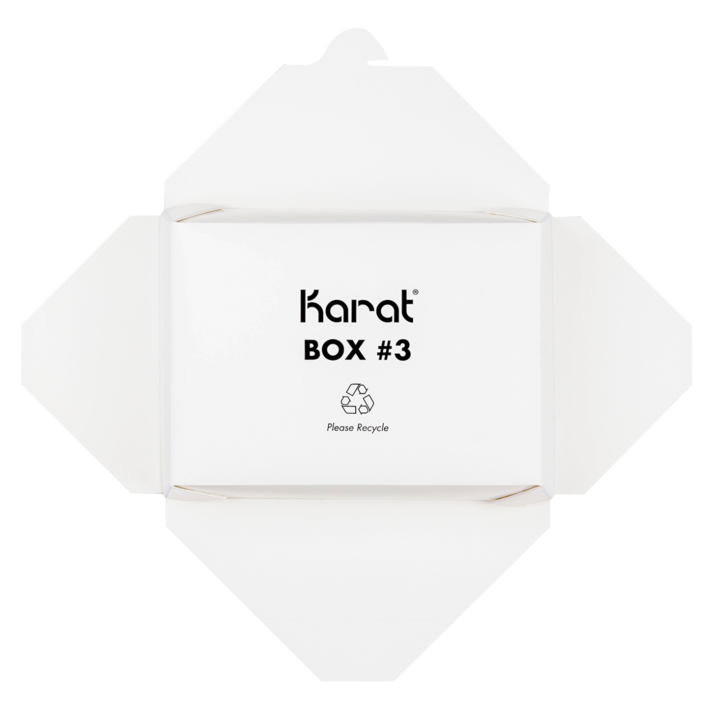 #3 White Fold-To-Go Box 76oz 200ct