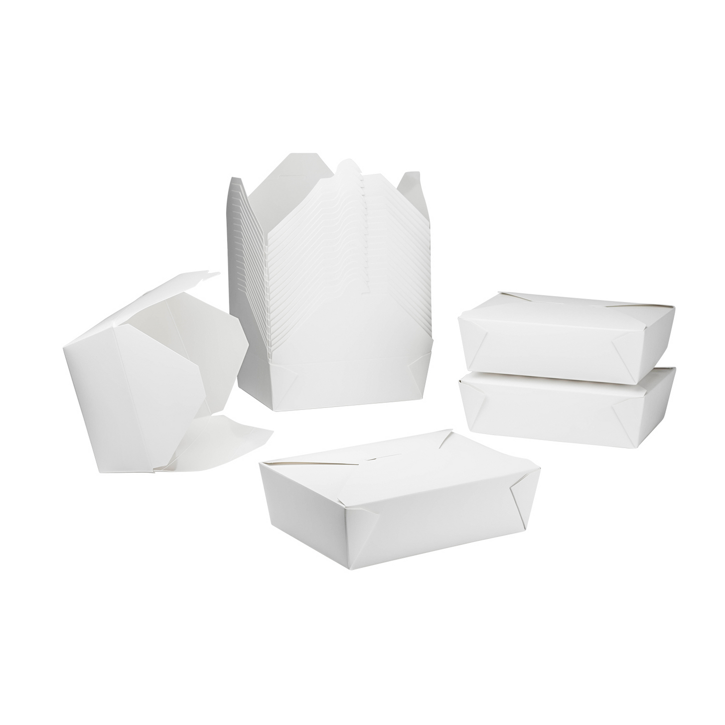 #3 White Fold-To-Go Box 76oz 200ct