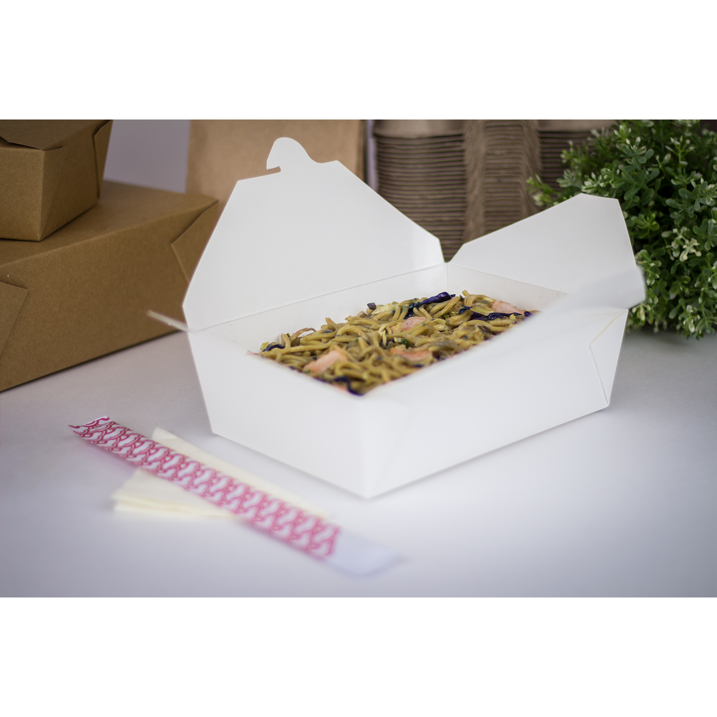 #3 White Fold-To-Go Box 76oz 200ct