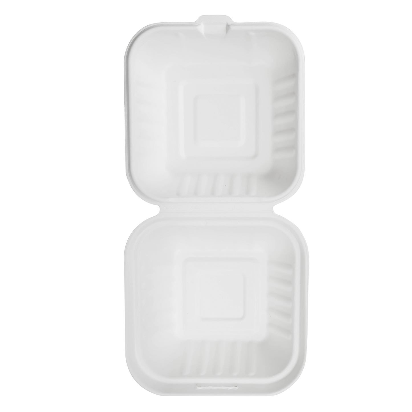 6"x6" Bagasse Hinged Container