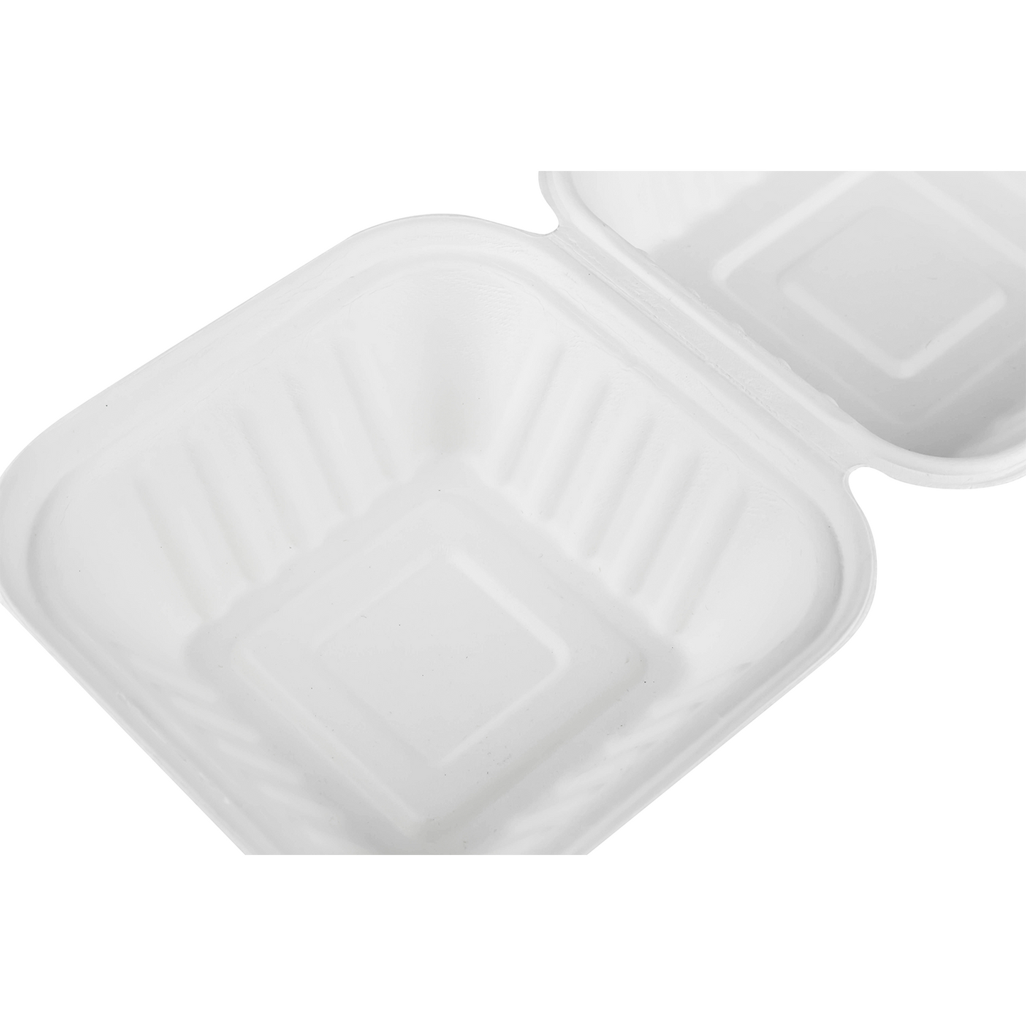 6"x6" Bagasse Hinged Container