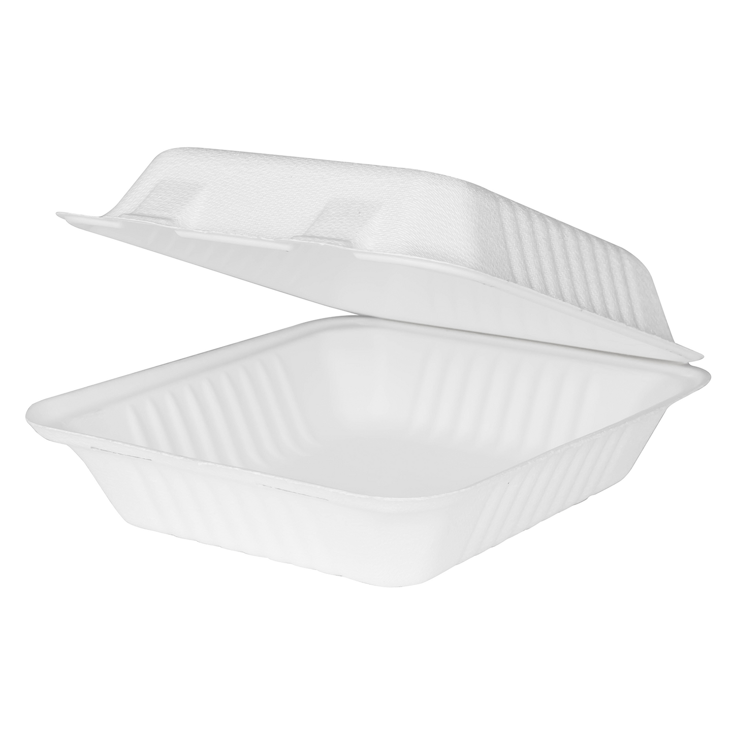8"x8" Bagasse Hinged Container