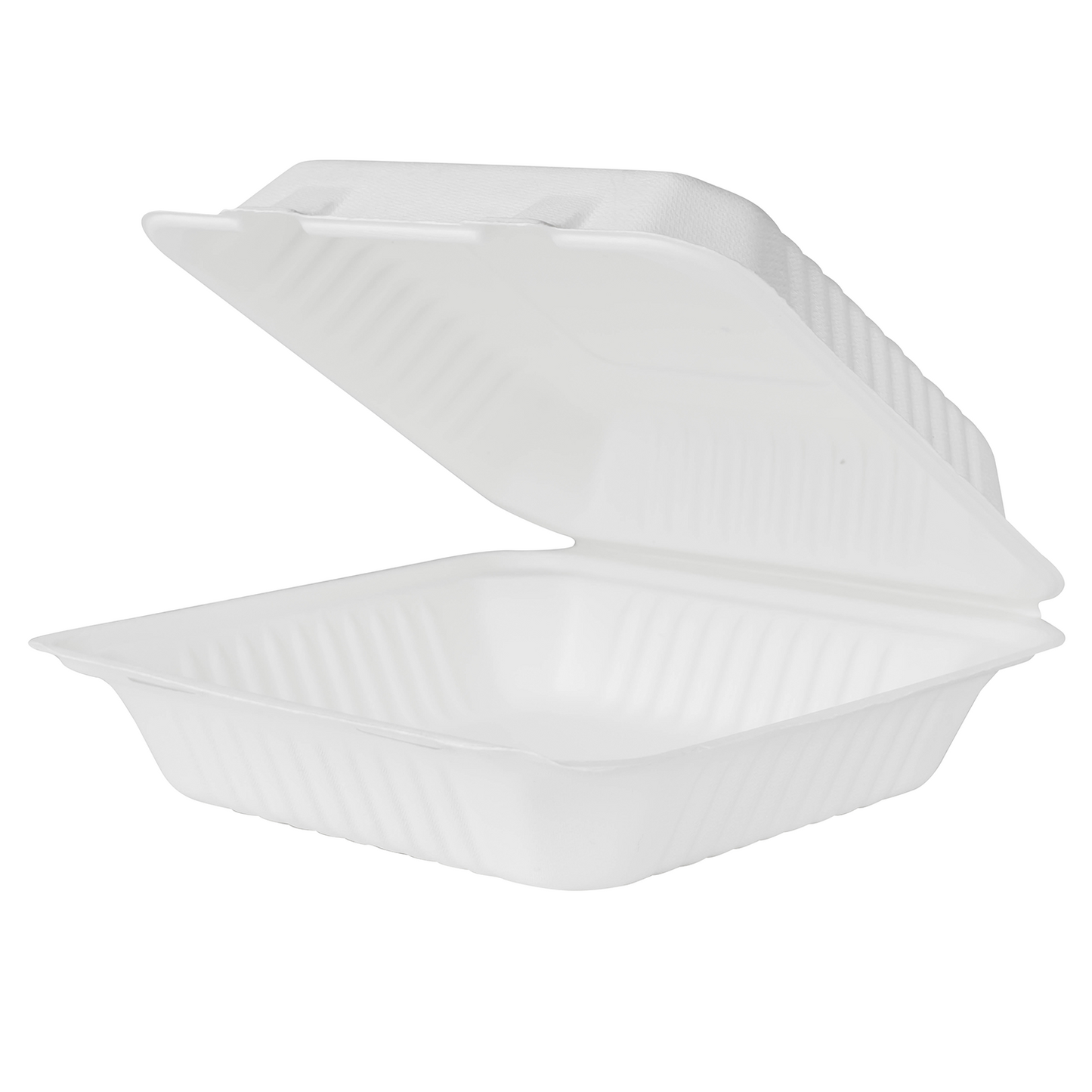 9"x9" Bagasse Hinged Container