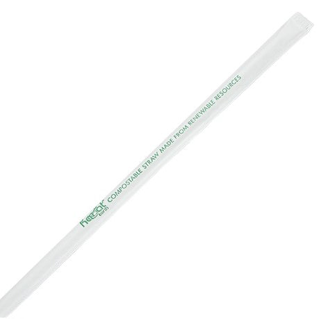 KARAT EARTH 9.5" JUMBO PLA STRAWS (5MM) PAPER WRAPPED - CLEAR - 4,800 CT, KE-C9200