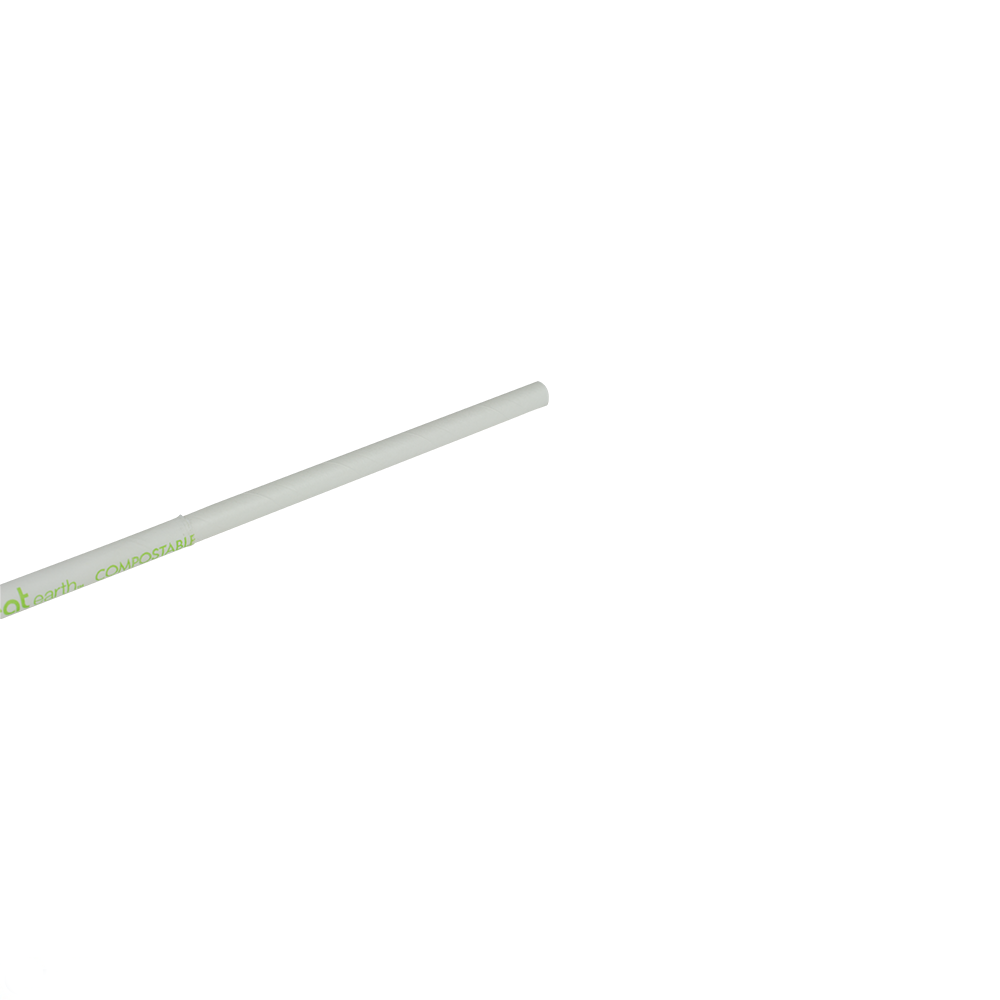 KARAT EARTH 7.75" JUMBO PAPER STRAW (5MM) WRAPPED - WHITE (2,000 CT)
