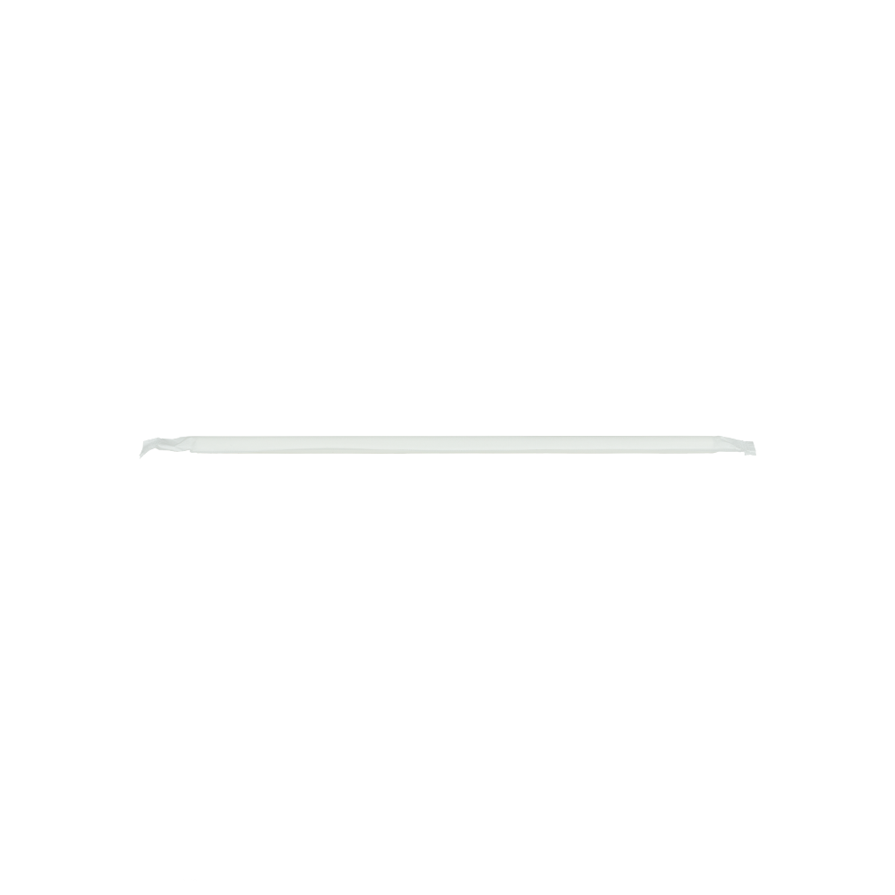 KARAT EARTH 7.75" JUMBO PAPER STRAW (5MM) WRAPPED - WHITE (2,000 CT)