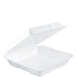 9" Foam Hinged Lid Containers (1CMPT)