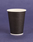 12OZ Paper Hot Cups  - Black (90MM) - 1,000 CT