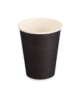 12OZ Paper Hot Cups  - Black (90MM) - 1,000 CT