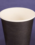 12OZ Paper Hot Cups  - Black (90MM) - 1,000 CT