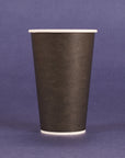 16OZ PAPER HOT CUPS - Black (90MM) - 1,000 CT