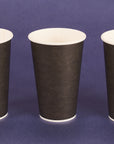 16OZ PAPER HOT CUPS - Black (90MM) - 1,000 CT