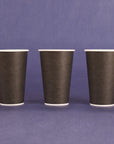 16OZ PAPER HOT CUPS - Black (90MM) - 1,000 CT