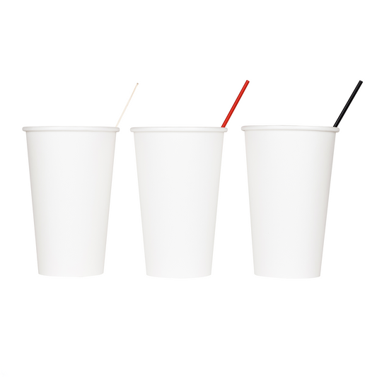 16OZ PAPER HOT CUPS - WHITE (90MM) - 1,000 CT