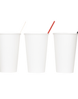 16OZ PAPER HOT CUPS - WHITE (90MM) - 1,000 CT