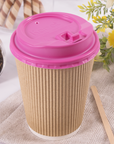 KARAT 10-24OZ ENCLOSURE LIDS - PINK (90MM) - 1,000 CT